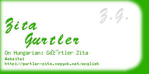 zita gurtler business card